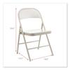 Alera CA944 Armless Steel Folding Chair, Supports Up To 275 Lb, Taupe, 4/carton view 2
