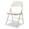 Alera CA944 Armless Steel Folding Chair, Supports Up To 275 Lb, Taupe, 4/carton view 3