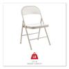 Alera CA944 Armless Steel Folding Chair, Supports Up To 275 Lb, Taupe, 4/carton view 4