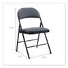 Alera Alera PU Padded Folding Chair, Supports Up to 250 lb, Black Seat, Black Back, Black Base, 4/Carton view 2