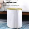 DYPASA Wastepaper Basket 15L Garbage Can for Household Thickened High-end Living Room Rubbish Bin Office Waste Bin Without Lid Vertical Trash Can Garbage Can view 3