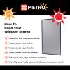 Metro Screenworks Custom Window Screens Fully Assembled and Ready to Install - Window Screen Replacement for House, (Silver) Pre-Framed Mesh Replacement Window Screens, Home, Patio, & More view 2