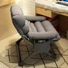 YCKEGEW Ergonomic Chair Cozy Recliner Folding Saucer Chair with Cushion Accent Lounge Chair, Soft Lazy Chair Sleeper,Study Desks Chairs Armchair (Color : Gray) view 1