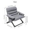 YCKEGEW Ergonomic Chair Cozy Recliner Folding Saucer Chair with Cushion Accent Lounge Chair, Soft Lazy Chair Sleeper,Study Desks Chairs Armchair (Color : Gray) view 2