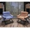 YCKEGEW Ergonomic Chair Cozy Recliner Folding Saucer Chair with Cushion Accent Lounge Chair, Soft Lazy Chair Sleeper,Study Desks Chairs Armchair (Color : Gray) view 3