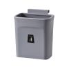 DYPASA Wastepaper Basket Kitchen Waste Bin Wall Mounted Trash Can Recycle Rubbish Bin Bathroom Dustbin Door Hanging Trash Bin Garbage Can (Color : Gris) view 1