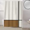 EZON-CH Shower Curtains for Bathroom, Abstract Gemoetric Art Brown Color Block Shower Curtain Set Polyester Waterproof Fabric Bath Curtain with Hooks for Home Hotel Apartment Farmhouse 36x78 inch view 2