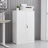 CNANXU Metal 42" Storage Cabinet with Locking, Storage Cabinet with 2 Shelves, Steel Cabinet with 2 Doors and Lock for Home,Office, Garage,Warehouse (White) view 1