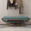 WEEAZ Premium Entryway Bench Shoe Storage Organizer,Modern Shoe Rack Bench with Storage Shelf,Faux Leather Upholstered,C,100X40X45Cm view 1