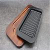 Asahi Steak Plate (With Wooden Base) Iron Casting, Power Plate, Long Square Wave (0.2 - 0.3 inches (6 - 8 mm) Thickness of the Iron Plate (Double the Normal Heat Power of the Iron Plate) Induction Compatible view 2