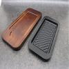 Asahi Steak Plate (With Wooden Base) Iron Casting, Power Plate, Long Square Wave (0.2 - 0.3 inches (6 - 8 mm) Thickness of the Iron Plate (Double the Normal Heat Power of the Iron Plate) Induction Compatible view 3