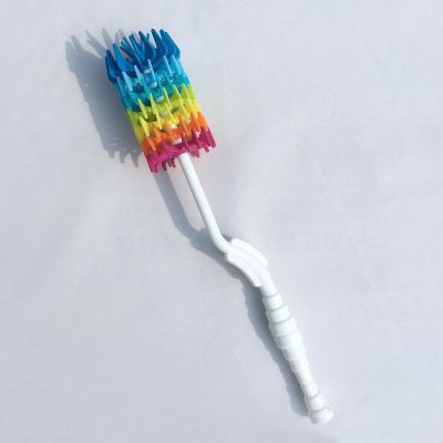 Bottle Brush Silicone Brush for Slender Washing Bottle, teapot teaset teaset Nipple Cleaning Brush, Silicone Brush Rainbowrotatingbottlebrush