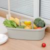 Large Cleaning Supplies Caddy Portable Shower Basket Supply Organizer with Handle Plastic Bucket Tool Storage for Bathroom, Bedroom, Kitchen, College Dorm, Garden, Light Grey view 3