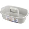Large Cleaning Supplies Caddy Portable Shower Basket Supply Organizer with Handle Plastic Bucket Tool Storage for Bathroom, Bedroom, Kitchen, College Dorm, Garden, Light Grey view 4