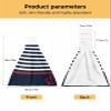BOBOWUNY 2 Pcs Hanging Kitchen Hand Towels, Navy Super Soft Microfiber Tie Towels 14''x18'' Aborbent Washcloth for Bathroom Oven Tea Bar Summer Beach Blue Stripes Nautical Anchor view 3