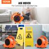 VEVOR Air Mover, 1/4 HP 1000 CFM Carpet Dryer for Cooling and Ventilating, Portable Floor Blower Fan with 4 Blowing Angles and Time Function, for Janitorial, Home, Commercial Use view 2