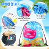Sanwuta 18 Pcs Pool Party Favor Bags Summer Beach Goodie Gift Drawstring Bags Summer Drawstring Backpack for Pool Party Decorations view 4
