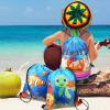 Sanwuta 18 Pcs Under the Sea Party Favor Bags Goodie Ocean Gift Drawstring Bags Beach Sea Animal Candy Treat Drawstring Backpack for Summer Birthday Party Decor Baby Shower Supplies (Classic Style) view 2