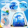 Sanwuta 18 Pcs Under the Sea Party Favor Bags Goodie Ocean Gift Drawstring Bags Beach Sea Animal Candy Treat Drawstring Backpack for Summer Birthday Party Decor Baby Shower Supplies (Classic Style) view 4