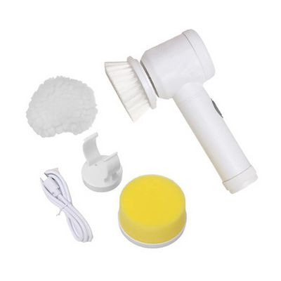 5 in 1 Electric Cleaning Brush Bathroom Dishwashing Brush Kitchen Cleaning Tool USB Handheld Bathtub Brush Electric Brush Cleaner Sink (Color : Charging style)