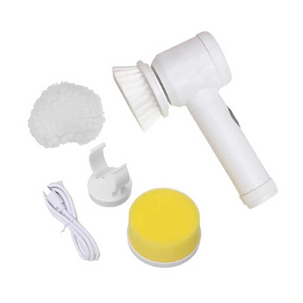 5 in 1 Electric Cleaning Brush Bathroom Dishwashing Brush Kitchen Cleaning Tool USB Handheld Bathtub Brush Electric Brush Cleaner Sink (Color : Charging style)