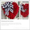 Gatuida Heart-Shaped Hanging Wreath Elegant Valentine Day Decor Lightweight Polyester Garland for Doors and Walls Chic Ornament for Weddings and Celebrations view 2