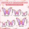 Outus 48 Pcs 3D Large Butterfly Party Decoration 12 Inch 8 Inch 4 in Big Butterfly Centerpieces for Tables Wall Stickers for Birthday Baby Shower Wedding Bedroom Hanging Decoration(Pink) view 2
