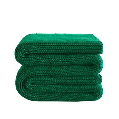 L'AGRATY Knitted Weighted Blanket - 48"x72" 12lbs Cooling Chunky Knit Heavy Blanket for Adults Braided Crochet Throw Thick Cable Yarn Knit Decorative No Beads Evenly Weighted Machine Washable