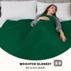 L'AGRATY Knitted Weighted Blanket - 48"x72" 12lbs Cooling Chunky Knit Heavy Blanket for Adults Braided Crochet Throw Thick Cable Yarn Knit Decorative No Beads Evenly Weighted Machine Washable view 2