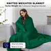 L'AGRATY Knitted Weighted Blanket - 48"x72" 12lbs Cooling Chunky Knit Heavy Blanket for Adults Braided Crochet Throw Thick Cable Yarn Knit Decorative No Beads Evenly Weighted Machine Washable view 3