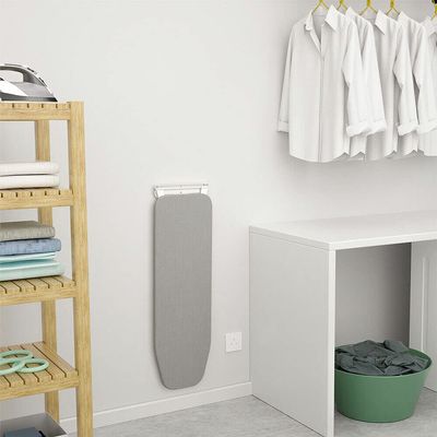 Wall-Mounted Ironing Board, Foldable Ironing Station, Sturdy Folding Board Compact Ironing Board Space Save for Home, Apartment, Small Space