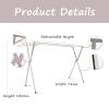AZHANGYB Clothes Drying Racks, Upgraded Stainless Steel Laundry Drying Rack, Foldable Drying Rack, Heavy Duty Collapsible Clothes Storage Rack for Indoor Outdoor (Two rods 1.5m) view 2