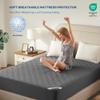 BEDLORE Waterproof Mattress Protector, Queen Size Mattress Pad Noiseless with Deep Pocket 6"-18" Depth, Soft Breathable Dirt-Proof Bed Mattress Cover Washable for Home, Bedroom, Hotel (Gray) view 3