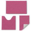 Bathroom Rug Mat Set 3 Piece, Extra Soft Absorbent Microfiber Bath Rugs, Rubber Backing, Quick Dry, Machine Washable Bath Mats for Bathroom Floor, Tub and Shower, Home Decor Accessories, Hot Pink view 1