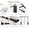 Pull-down Lifting Hanger, Wardrobe Rail Automatic Rebound Width Adjustable Hanger Space Saving Soft Reset, Adjustable Wardrobe Rod (Size : 450-600mm) view 4