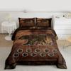 Camouflage Bear Twin Size Comforter Set For Boys Men,Camo Woodland Animal Comforter Brown Bear Skin Bedding Sets Rustic Farmhouse Cabin Lodge,Soft Microfiber Quilt Duvet Insert 1 Pillow Case view 2