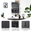 Mutsault Key Holder for Wall, Wall Mounted Mail Organizer with 6 Metal Key Hooks, Key Racks for Home Entryway Decor, Luxury Black view 4