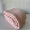 BONPERLA Muslin Blanket 100% Cotton, 4 Layers Bedspread, Soft Turkish Cotton Muslin Bed Cover, Reversible Coverlet, Light Pink (Throw 40x70 (120x180cm)) view 3