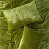 DecorAvenue Ultra-Luxe Crushed Velvet Duvet Cover, Boho Bedding UO Comforter Bedding Donna Cover,3 Pc Duvet Set, Velvet Bedding Set (Olive Green, UK Super King 88" x 104") view 4