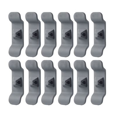 Magik 12-24 Pack Kitchen Appliances Cord Winder Rope Organizer Space Wrapper Hoder (12 Pack, Grey)