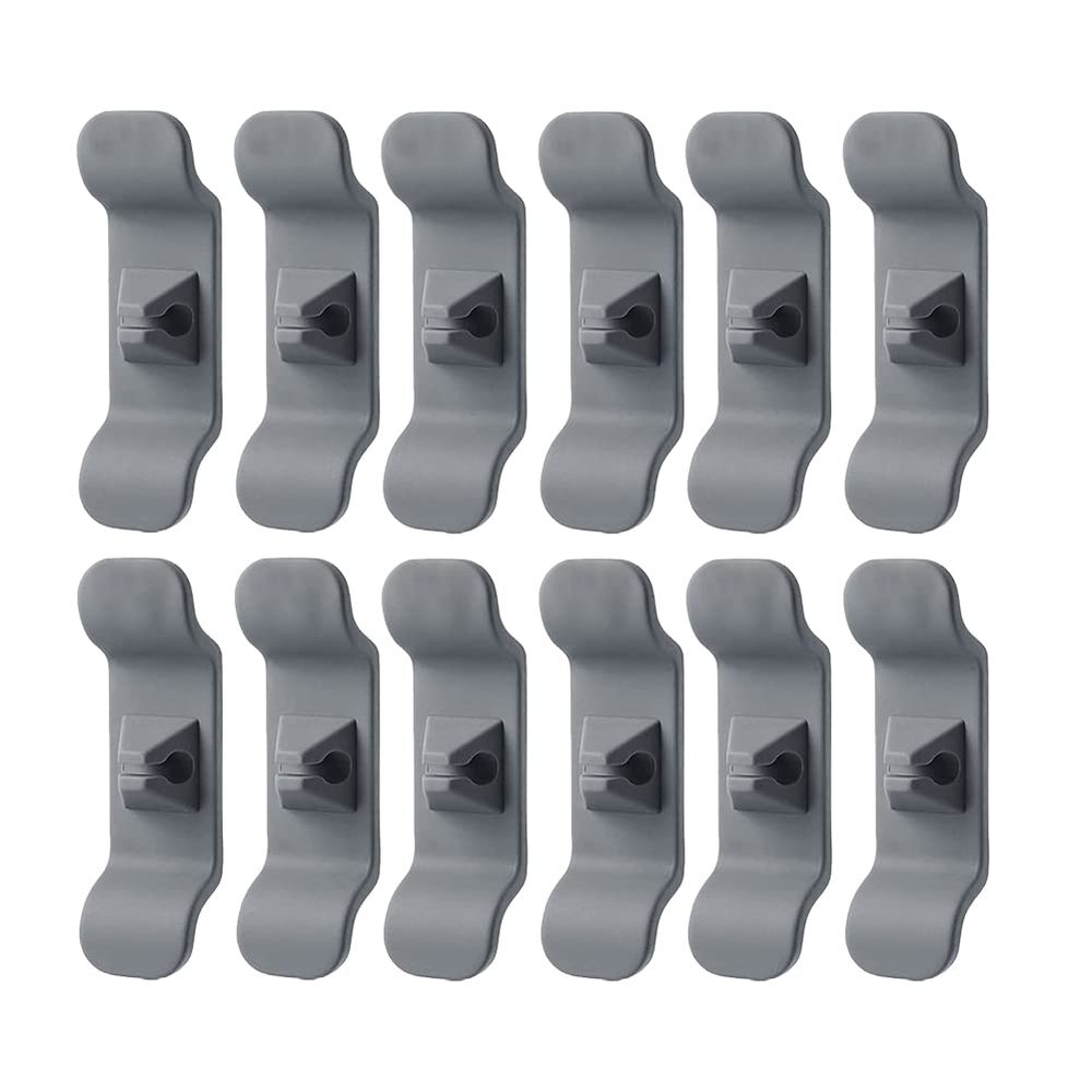 Magik 12-24 Pack Kitchen Appliances Cord Winder Rope Organizer Space Wrapper Hoder (12 Pack, Grey)