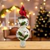 Kurt Adler 12-Inch Glass Holiday and Cardinal Tree Top view 2