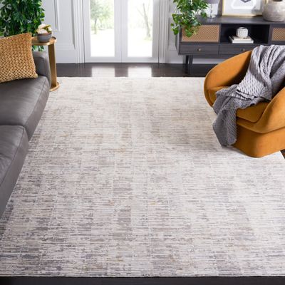 SAFAVIEH Area Rug 8x10 - Sabrina Collection - Large - Ivory & Grey, Vintage Floral Design, Non-Shedding & Easy Cleaning, Ideal for Living Room, Bedroom, Office, Dining Space (SBR846A)
