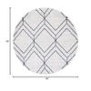 SAFAVIEH Adirondack Collection Area Rug - 4' Round, Light Grey & Navy, Modern Geometric Design, Non-Shedding & Easy Care, Ideal for High Traffic Areas in Living Room, Bedroom (ADR241N) view 2