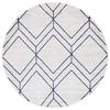 SAFAVIEH Adirondack Collection Area Rug - 4' Round, Light Grey & Navy, Modern Geometric Design, Non-Shedding & Easy Care, Ideal for High Traffic Areas in Living Room, Bedroom (ADR241N) view 3