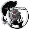 Kitchen Clocks Wall for Living Room Cat in The Goldfish Bowl Vinyl Record Clock Clock 12" (30cm) Clock view 1