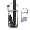 Foldable Stainless Steel Umbrella Stand, Umbrella Rack with Water Tray Drain Function Wall-mouted Space Saving Decor for Home Office Entry Hallway view 1