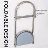 Foldable Stainless Steel Umbrella Stand, Umbrella Rack with Water Tray Drain Function Wall-mouted Space Saving Decor for Home Office Entry Hallway view 4