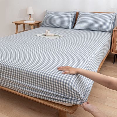 FCLDESHOP Deep Pockets,Solid Color Pure Cotton Deep Pocket Bedding Sheet, Soft Skin-Friendly Mattress Pad Cover for Single Double Bed,Square 3,200 * 220cm