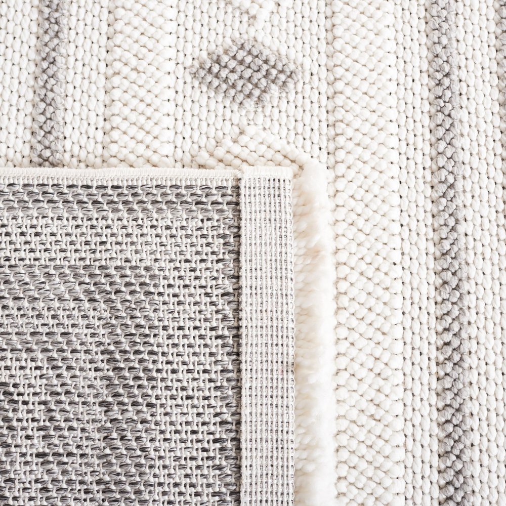 SAFAVIEH Area Rug 8x10 - Lotus Collection - Large - Ivory & Grey, Rustic Non-Shedding & Easy Cleaning, Ideal for Living Room, Bedroom, Office, Dining Space (LOT104A)